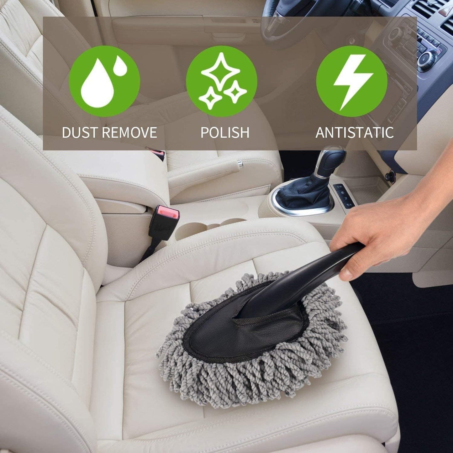 5 PCS Microfiber Car Duster Kit|Interior & Exterior Car Cleaning Detailing Tool